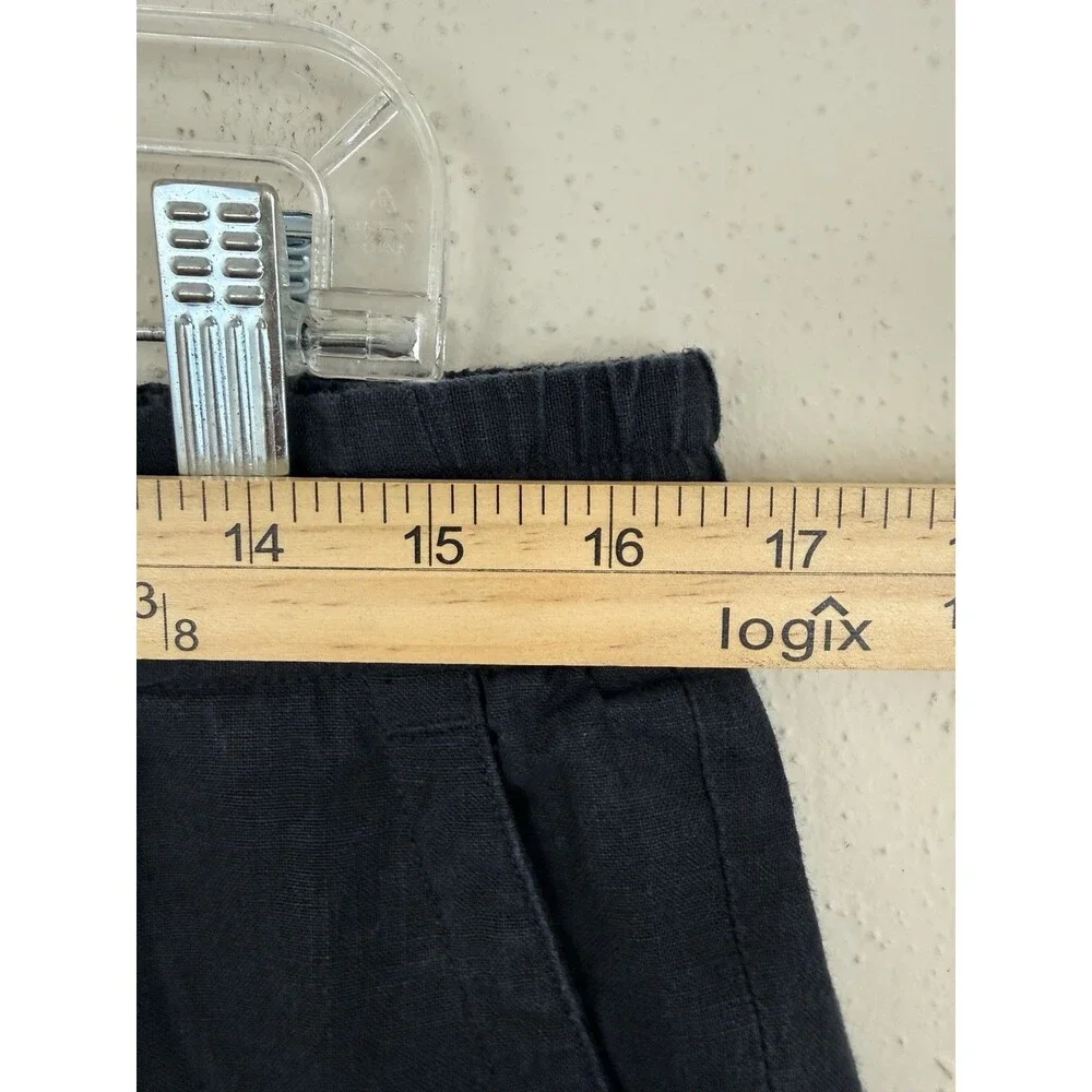 VINCE Classic Fit Owen Hemp Lightweight Navy Blue Pant Mens Sz M Elastic Waist